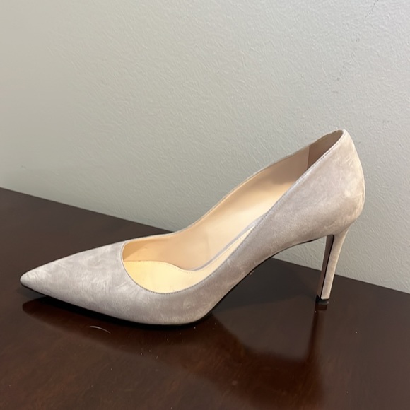 Light Gray Suade Prada Pumps - Picture 6 of 15